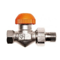 Zawór termostatyczny HERZ z widoczną nastawą wstępną prosty 3/8
