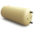 Wymiennik z wężownicą podwójną U 140 litrów w żółtym poliuretanie, poziomy