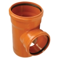 Trójnik kanalizacyjny zewnętrzny Wavin PVC 200 / 160 / 87° (os)