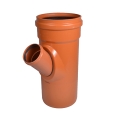Trójnik kanalizacyjny zewnętrzny Wavin PVC-U  250 / 200 / 45° (os)