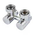 Zawór odcinający podwójny prosty 3/4" x M22x1,5 VKO BIAŁY Schlosser Exclusive