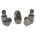 Zestaw termostatyczny Exclusive Osiowo Lewy Chrom ze złączką GW 1/2" stal