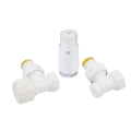 Zestaw termostatyczny Standard MINI kątowy GZ 1/2" x GW 1/2" Biały
