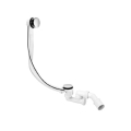 Syfon do wanny, nadstropowy, z korkiem automatycznym chromowanym (długa linka 100 cm)