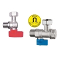 Zestaw zaworów kątowych z filtrami do kotłów gazowych jednofunkcyjnych ( 1 x zawór 3/4" + 1 x zawór 3/4" z magnesem)