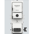 Kocioł zasypowy Pereko Retro zgazowujący drewno 20 kW klasa 5 ECO Design, czopuch do tyłu