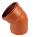 Kolano kanalizacyjne zewnętrzne PVC 200 / 45°
