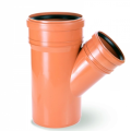 Trójnik kanalizacyjny zewnętrzny PVC 200 / 160 / 45°