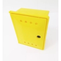 Skrzynka gazowa plastikowa 40/40/20 cm z plecami - żółta