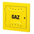 Skrzynka gazowa plastikowa 60/60/10 - DRZWICZKI (RAMKA) - żółta
