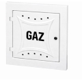 Skrzynka gazowa plastikowa 60/60/10 - DRZWICZKI (RAMKA) - biała