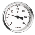 Termometr Ferro 63 mm 1/2" aksjalny 0-120°C