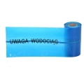 Taśma ostrzegawcza niebieska z wkładką metalową i nadrukiem UWAGA WODOCIĄG, szerokość 20 cm L=50 m