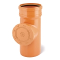 Czyszczak (rewizja) rynnowy z sitkiem 160 mm pomarańczowy