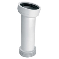 Kolano (łagodne) podłączeniowe do WC, białe- długie 110 mm / 14' L=350 mm, z uszczelką kołnierzową 