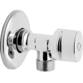 Zawór kulowy Ferro kątowy 1/2" x 3/8" z rozetą uchwyt metalowy