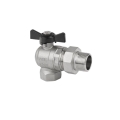 Zawór kulowy kątowy z półśrubunkiem i dławikiem 1/2