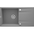 ERIDAN Zlewozmywak granitowy 1-komorowy 860x500x190 mm z syfonem Szary Metalik 