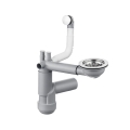 Syfon zlewozmywakowy 1-komorowy 3,5", z przelewem, SPACE SAVER LUX