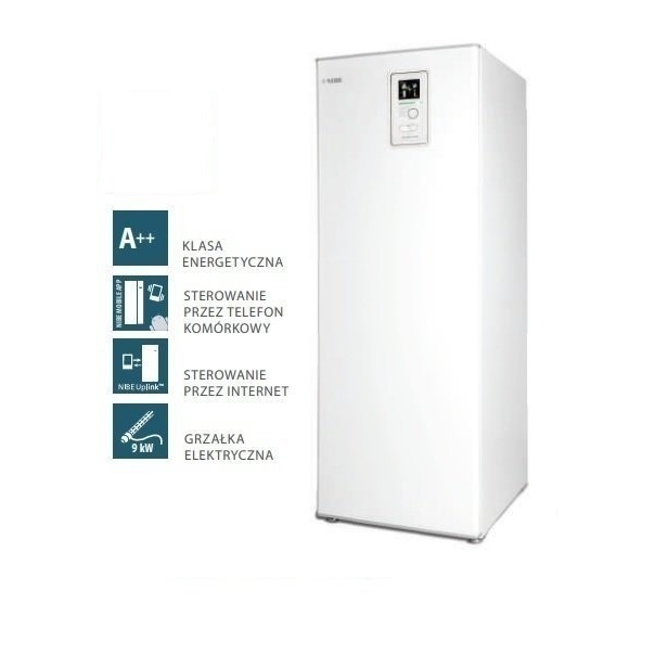 Pompa ciepła split Nibe BA-SVM 20-200/6E jednostka wewnętrzna z emaliowanym zasobnikiem 180l i sterownikiem (do AMS 20-6)