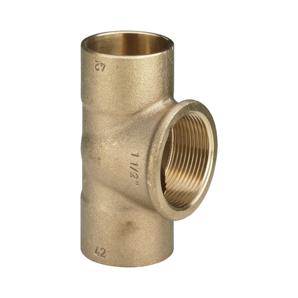 Trójnik miedziany z gwintem wewnętrznym 22 x 1/2