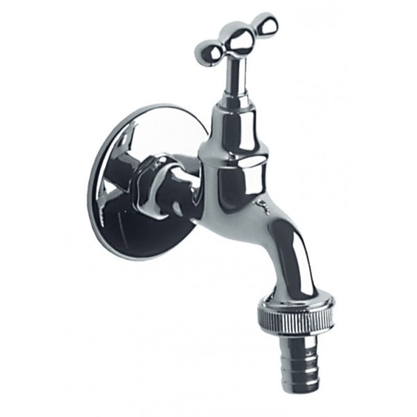 Zawór wypływowy ze złączką na węża, ścienny 3/4