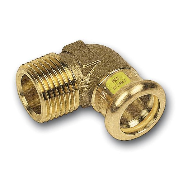 SANHA-Press Gaz Kolano z gwintem zewnętrznym 18 x 1/2" GZ