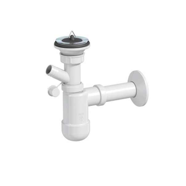 Syfon umywalka, bidet fi 32 butelkowy sitko metalowe podł. pralki