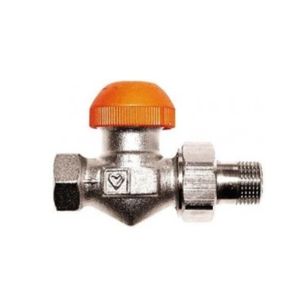 Zawór termostatyczny HERZ z widoczną nastawą wstępną prosty 3/8