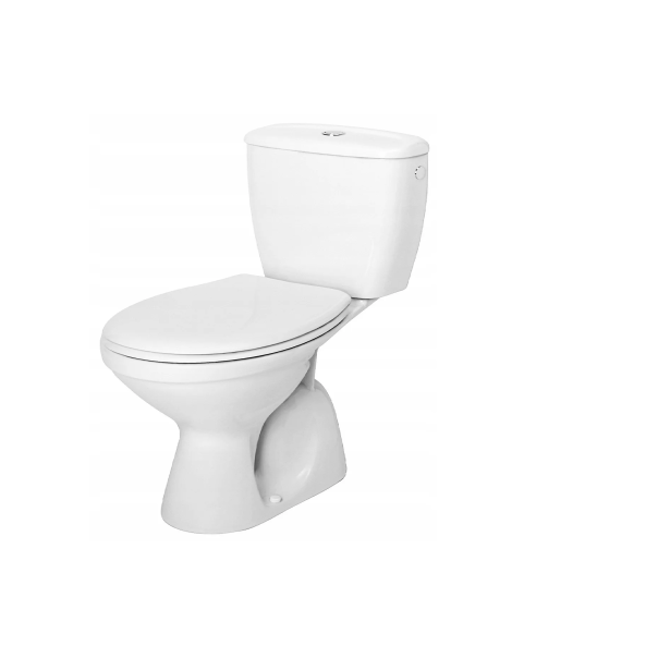 IDOL - Zestaw WC kompakt; Miska kompaktowa z odpływem pionowym, Spłuczka, Deska miękka