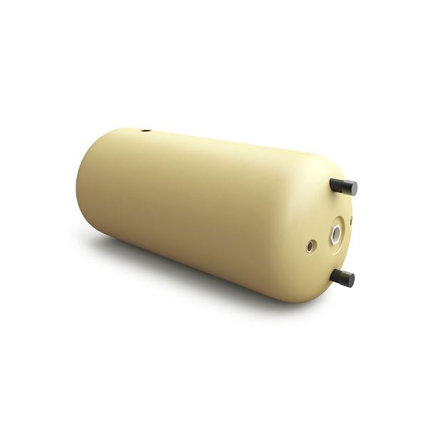 Wymiennik z wężownicą podwójną U 100 litrów w żółtym poliuretanie, poziomy