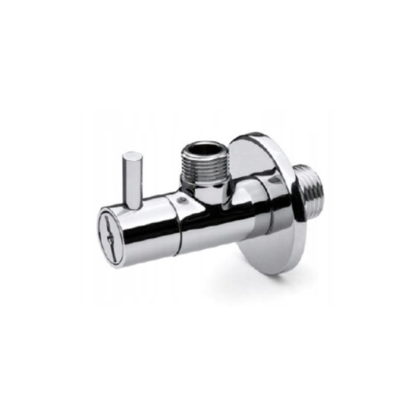 Zawór kątowy z głowicą ceramiczną  ROUND, z filtrem 1/2" x 3/8" VERO