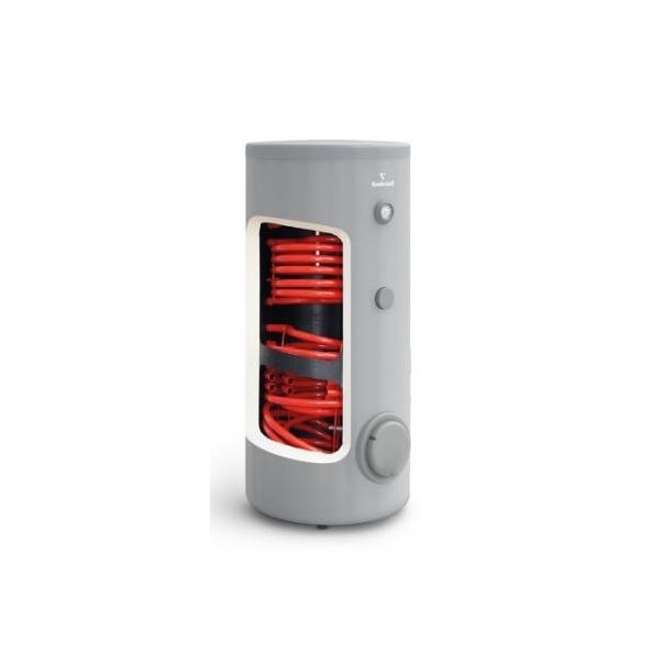 Wymiennik stojący Tower Multi 300 litrów z trzema wężownicami spiralnymi Multiwalentny. poliur.skay V.2