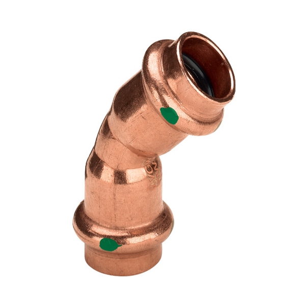 Kolano miedziane zapras do wody 45° 15 (6) dwu kielichowe Viega