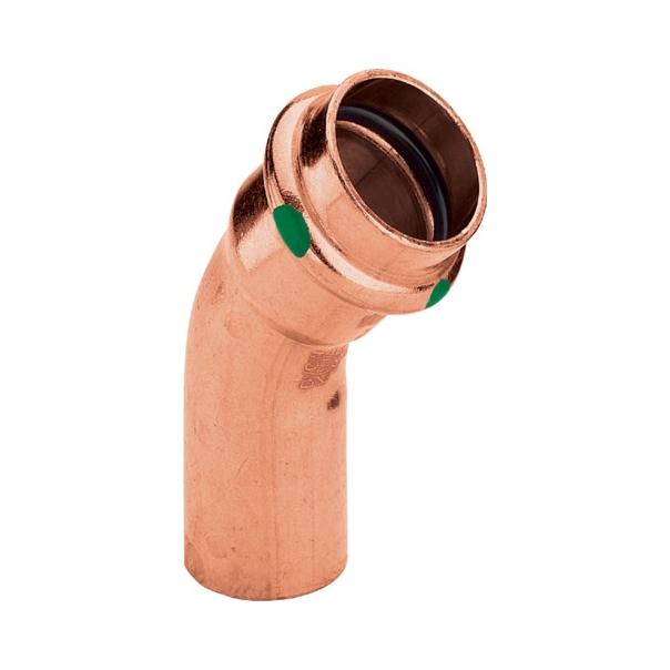 Kolano miedziane zapras do wody 45° nyplowe 22 (7) jedno kielichowe Viega