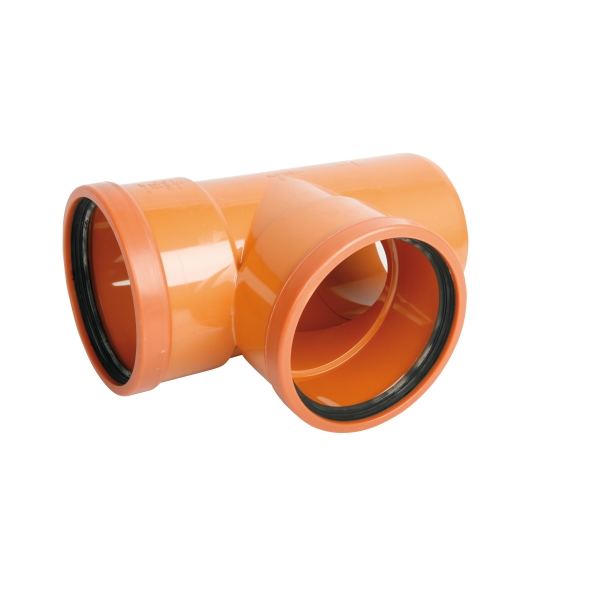 Trójnik kanalizacyjny zewnętrzny Wavin PVC 160 / 110 / 90°