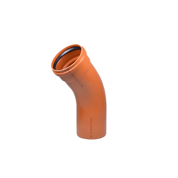 Kolano kanalizacyjne zewnętrzne Wavin PVC-U 200 / 45°