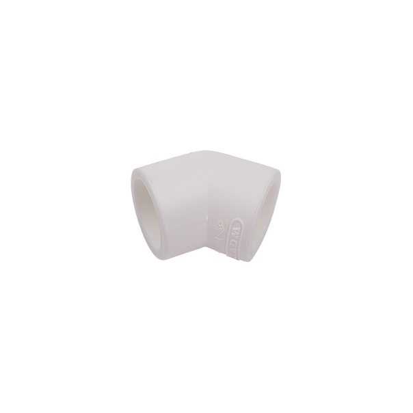 Kolano polipropylenowe białe PP 63 x 45° Wavin