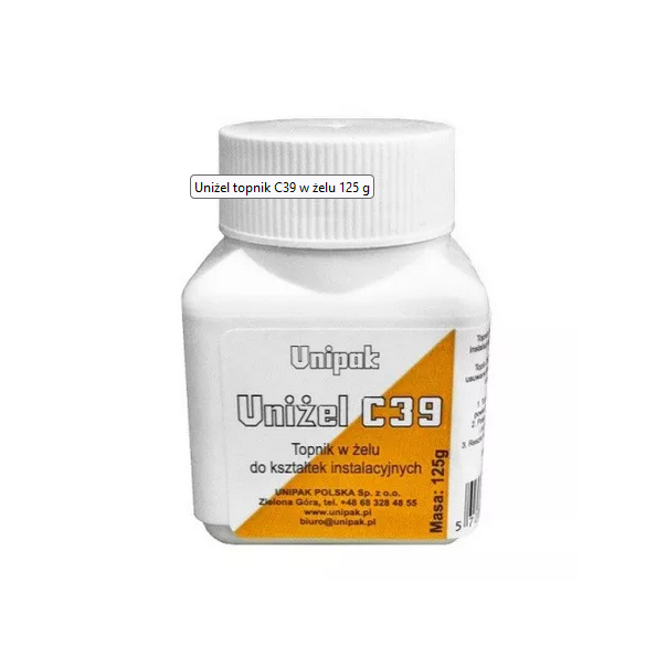 Topnik w żelu UNIŻEL C39 do lutu miękkiego 125 g