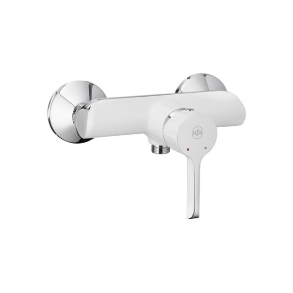 ANGELIT Bateria natryskowa ścienna, (10 lat gwarancji*), Biała-Chrom