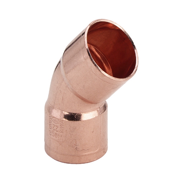 Kolano miedziane łuk 10 (6) 45° dwu kielichowy