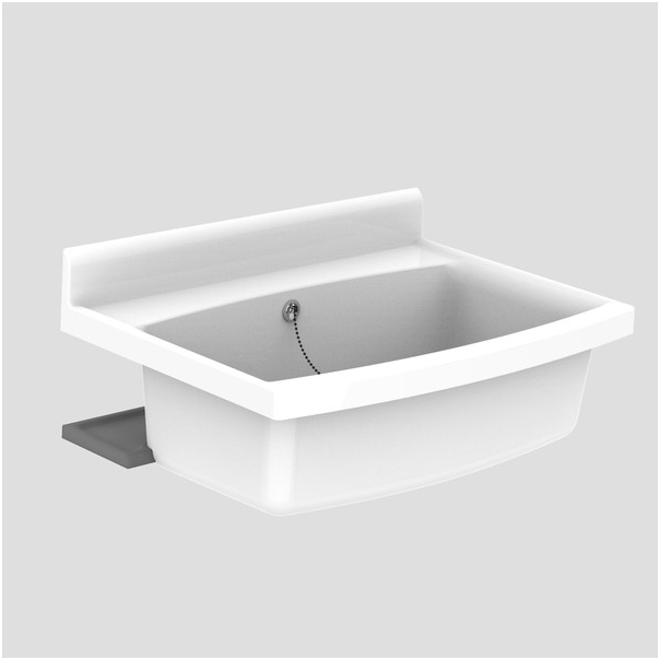 Komora gospodarcza MAXI 700 x 500 mm z przelewem, szary granit