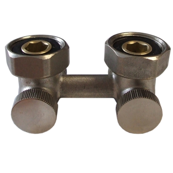 Zawór grzejnikowy (odcinający) podwójny kątowy 3/4