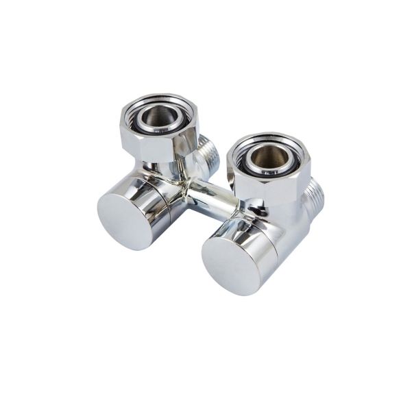 Zawór odcinający podwójny kątowy 3/4" x M22x1,5 VKO Chrom Schlosser Exclusive