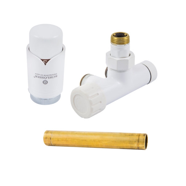 Zestaw przyłączeniowy 1-otworowy biały 1/2