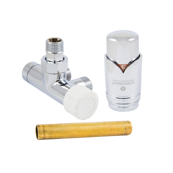 Zestaw przyłączeniowy 1-otworowy Chrom 1/2