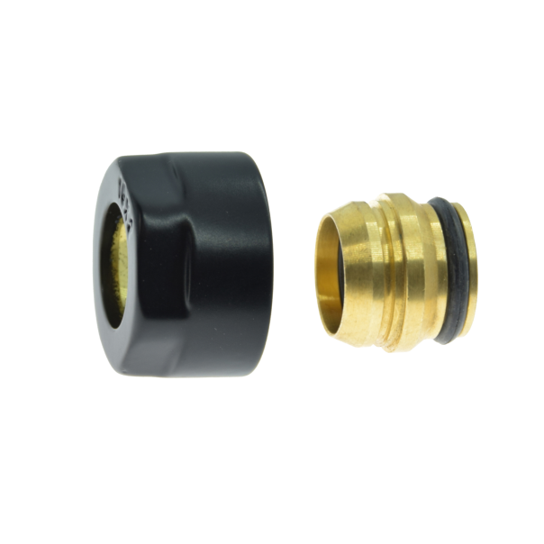 Złączka zaciskowa do rur CU miedzianych GW M22x15 x 15 mm CZARNA