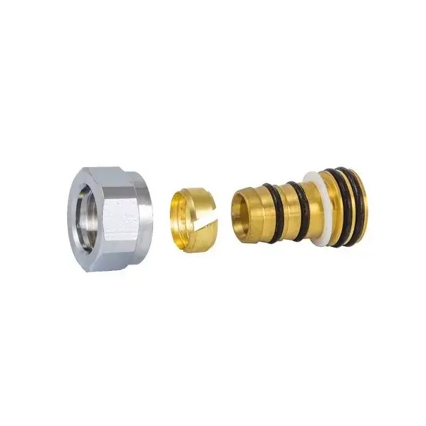 Złączka zaciskowa do rury z Pex GW M22x15 - 16x2 kolor - STAL