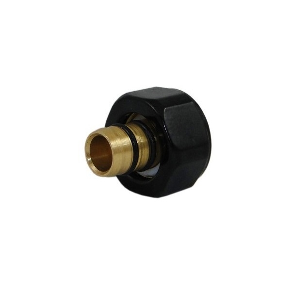 Złączka zaciskowa do rury z Pex GW M22x15 - 16x2 CZARNA RAL 9005