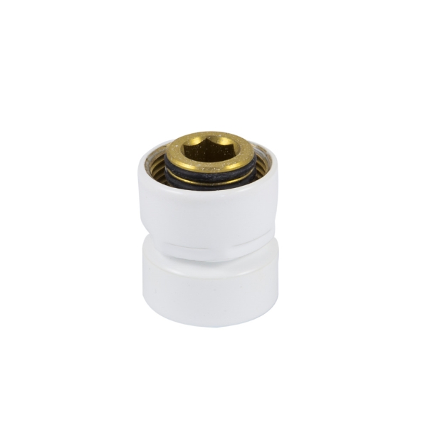 Złączka zaciskowa do rury ze stali GW 1/2" x GW M22x1,5 Biała